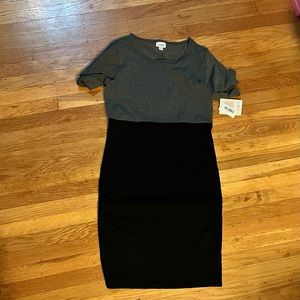 Black and grey lularoe Julia. Medium. NWT